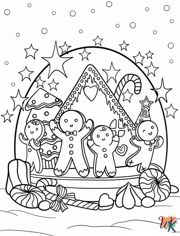 coloriage Gingerbread  enfant 3 ans a imprimer