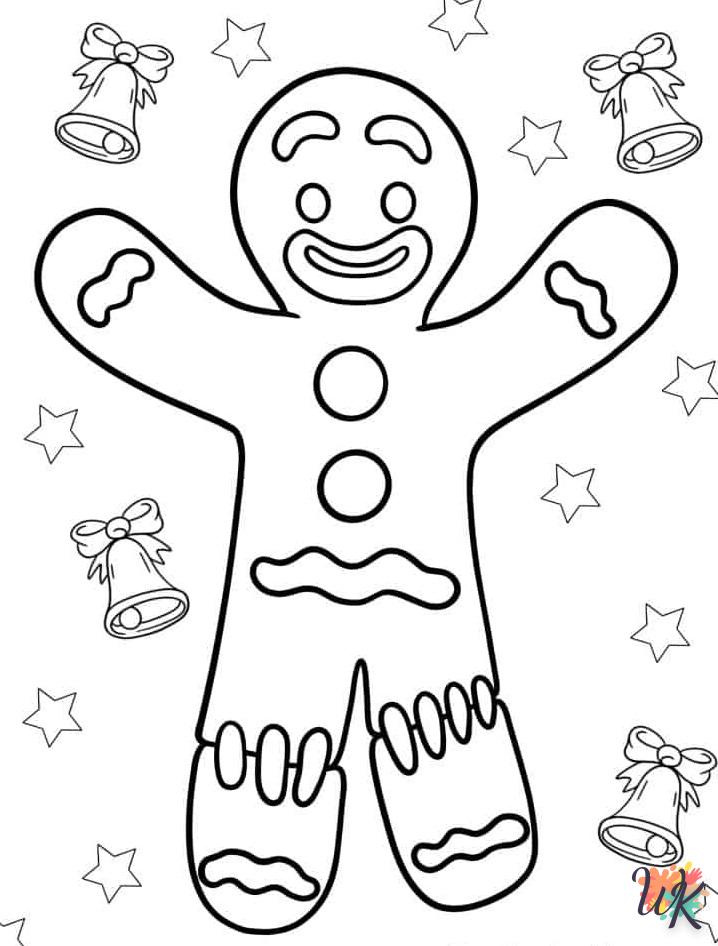 coloriage Gingerbread  enfant 5 ans à imprimer