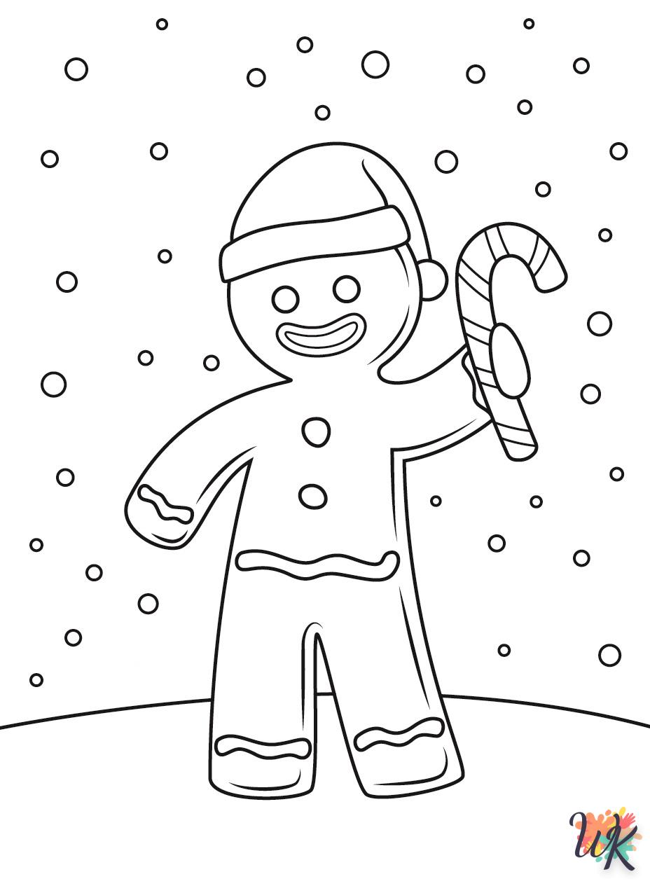 coloriage Gingerbread  enfant 4 ans a imprimer