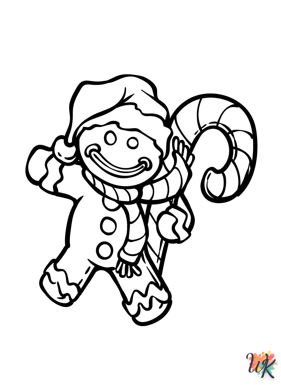 coloriage Gingerbread  à imprimer kawaii