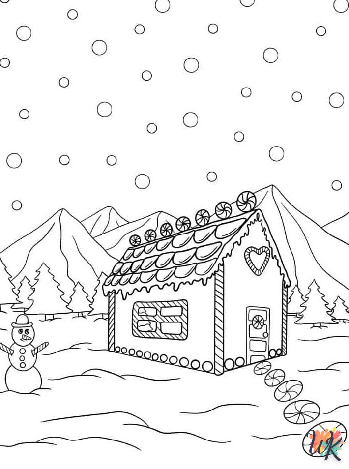 coloriage Gingerbread  et decoupage a imprimer gratuit