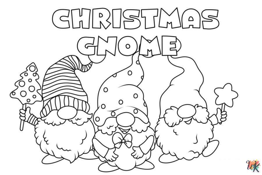 coloriage Gnomes de Noël  d'enfant a imprimer