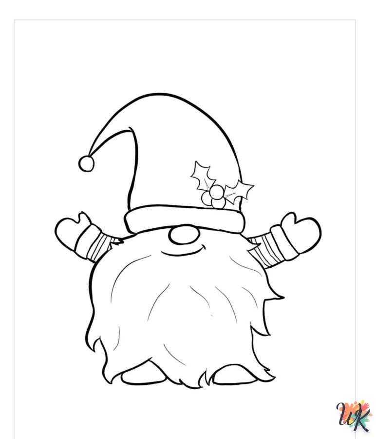 coloriage Gnomes de Noël  pour enfant de 5 ans 1