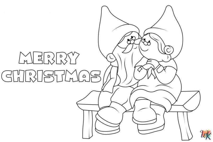 coloriage Gnomes de Noël  gratuit 1