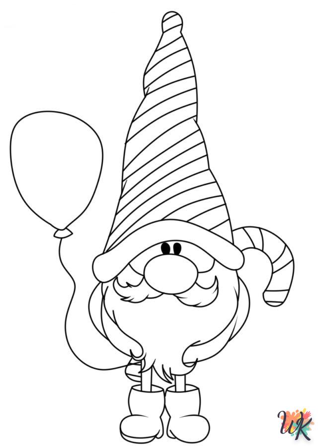 coloriage Gnomes de Noël  pour enfant de 5 ans