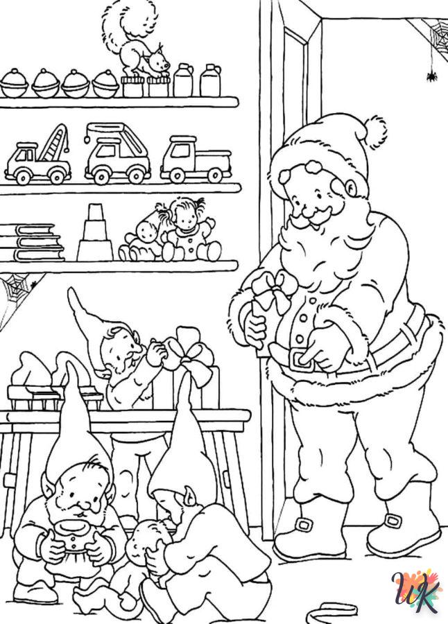 coloriage Gnomes de Noël  en ligne gratuit