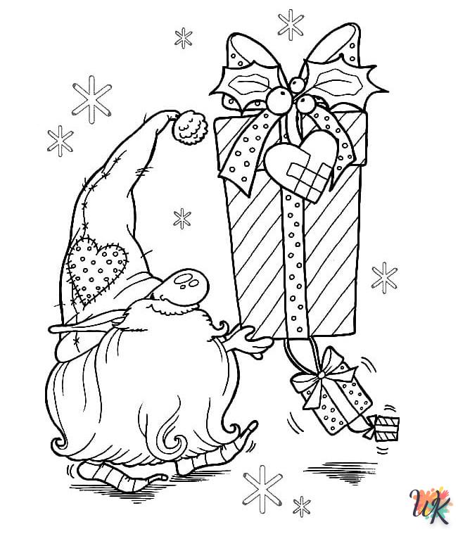 coloriage Gnomes de Noël  en ligne gratuit 1