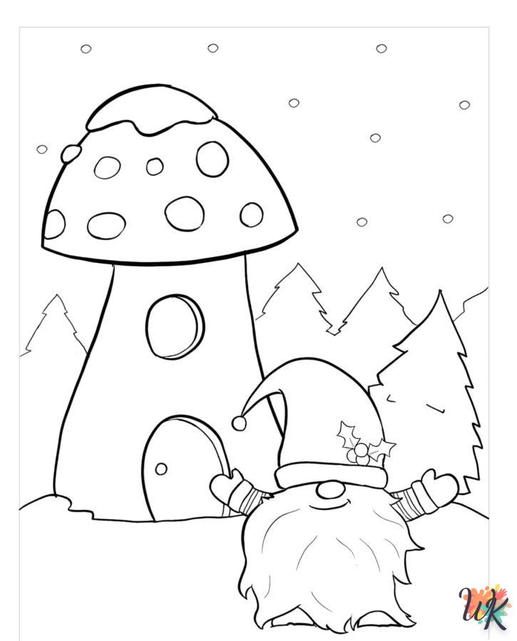 coloriage Gnomes de Noël  7 ans en ligne gratuit à imprimer