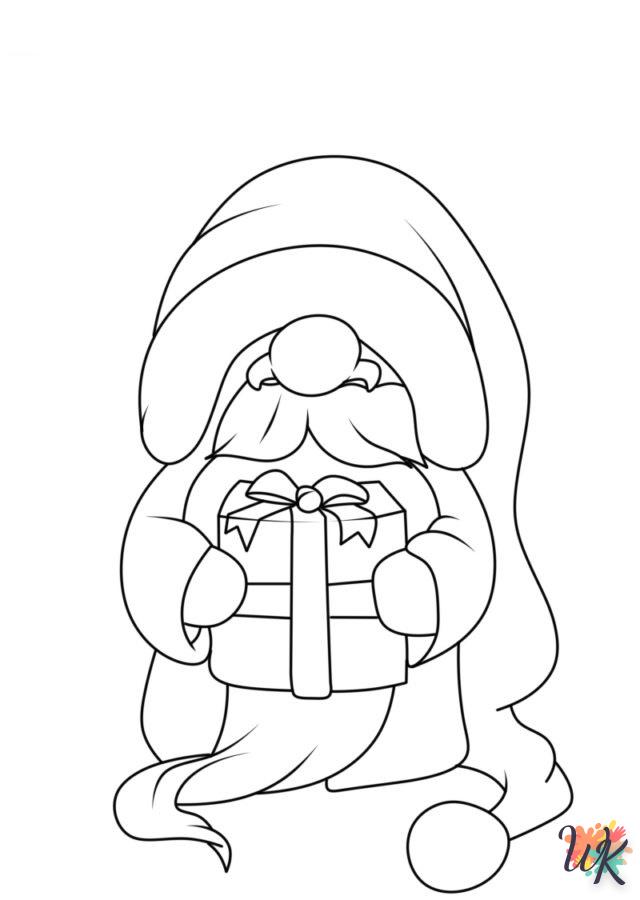 coloriage Gnomes de Noël  gratuit