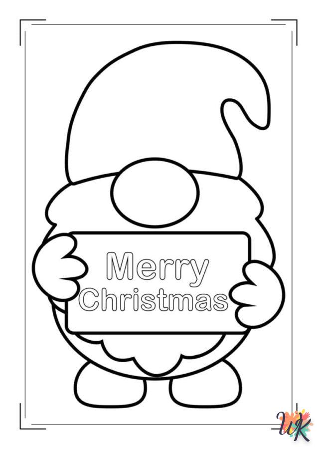 coloriage Gnomes de Noël  a colorier en ligne