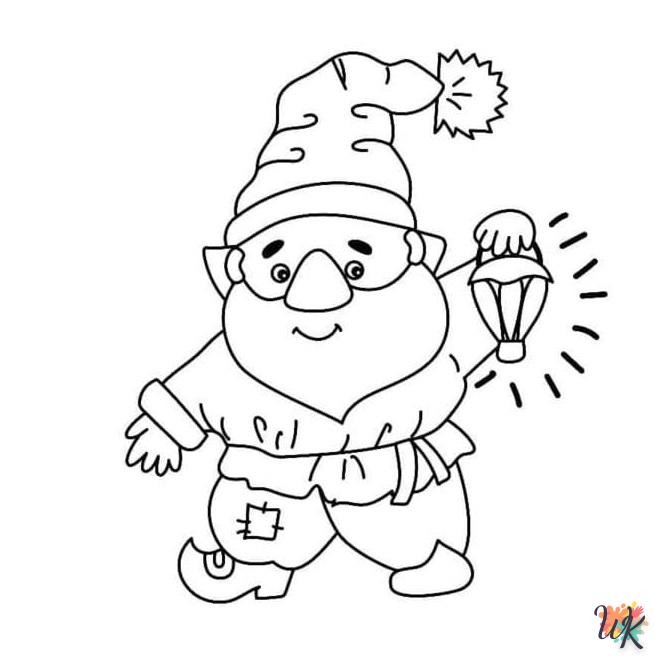 coloriage Gnomes de Noël  magique à faire en ligne