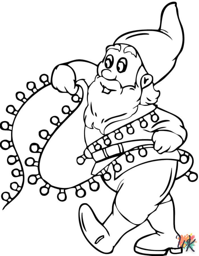 coloriage Gnomes de Noël  en ligne