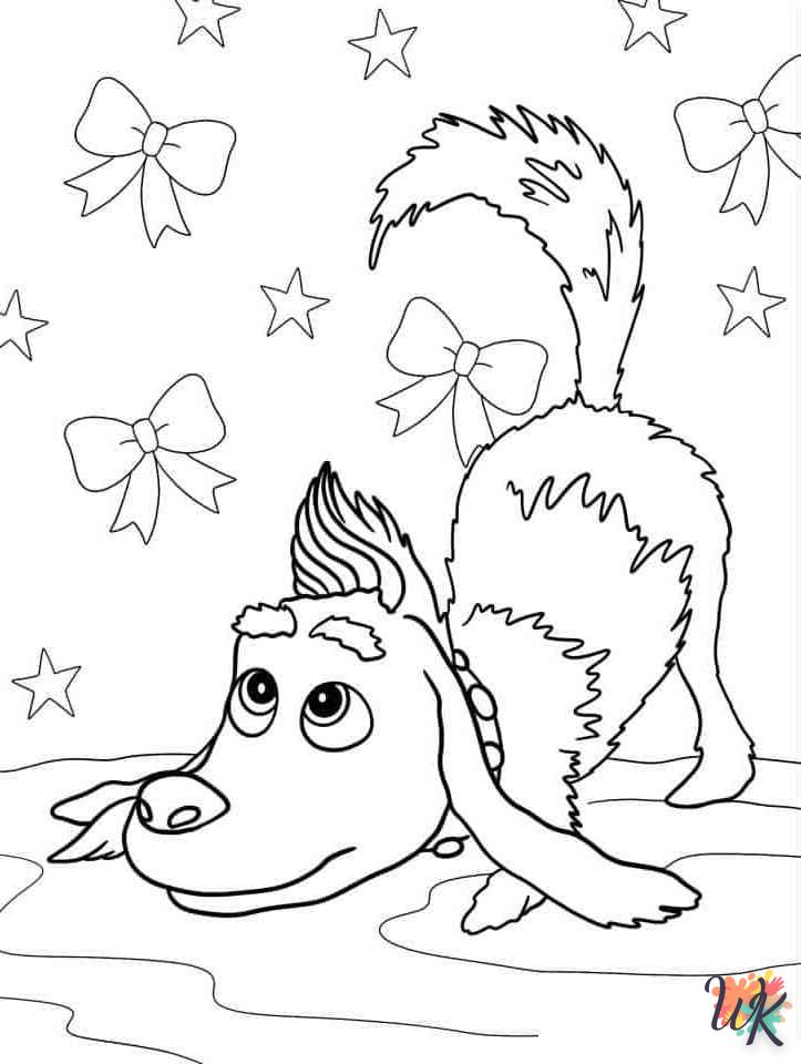 coloriage Grinch  enfant à imprimer