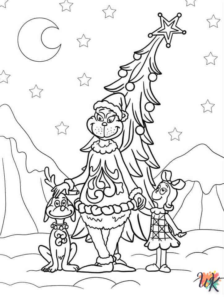 coloriage Grinch  enfant 8 ans a imprimer