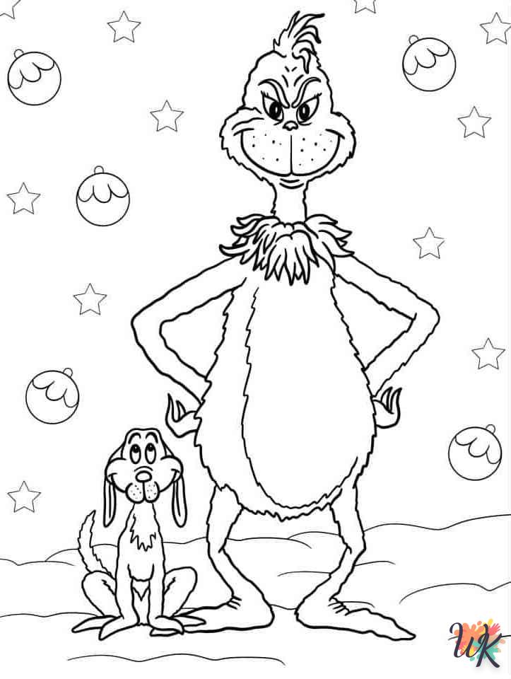 coloriage Grinch  d'enfant a imprimer