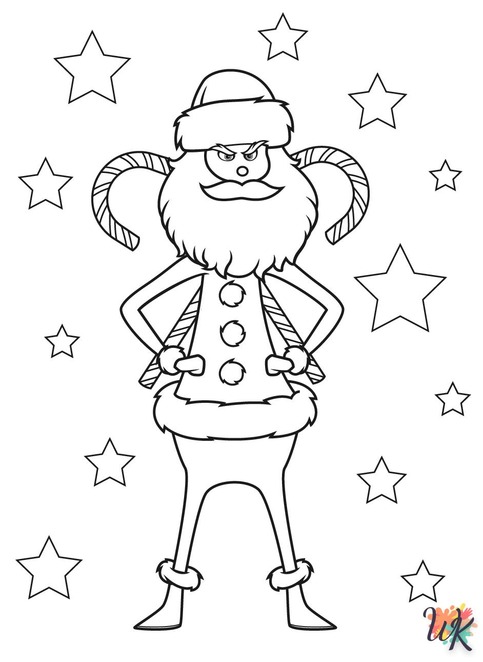 coloriage Grinch  pour lutter contre le stress