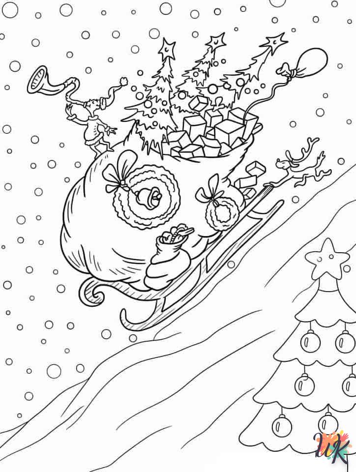 coloriage Grinch  à imprimer pour enfant de 9 ans