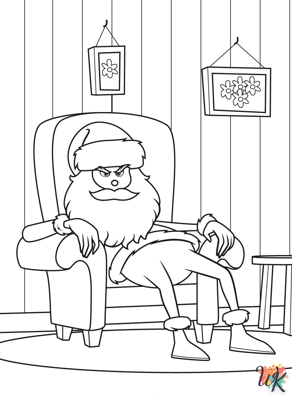 coloriage Grinch  pour enfant a imprimer gratuit