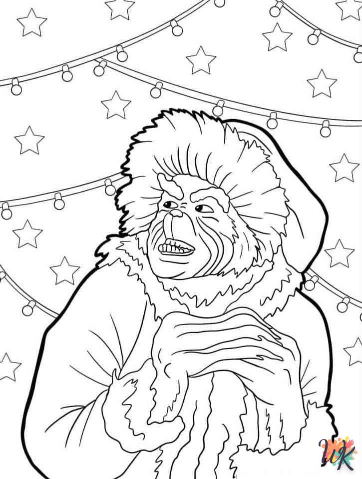 coloriage Grinch  à imprimer pour enfant de 7 ans