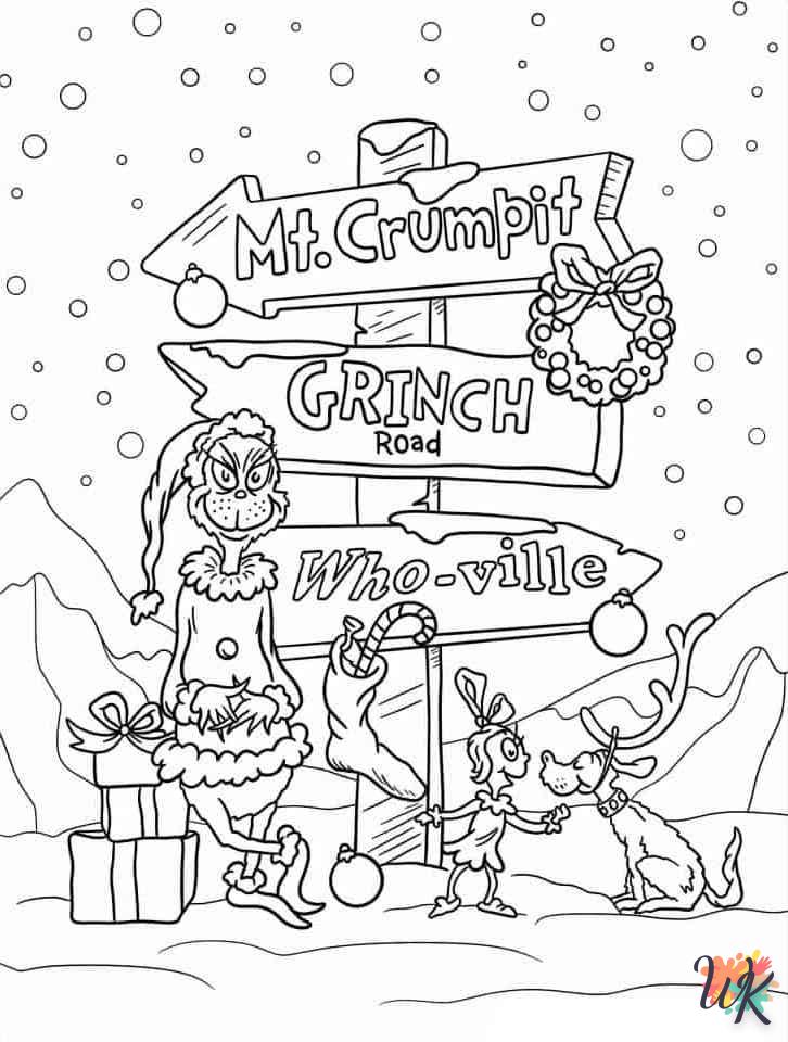 coloriage Grinch  à imprimer pdf gratuit