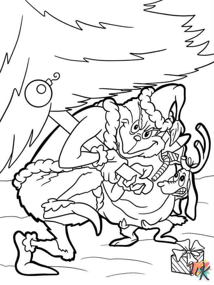 coloriage Grinch  à imprimer pour enfant de 4 ans