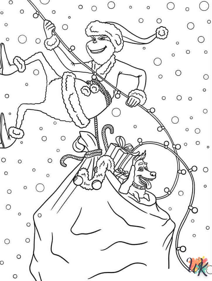 coloriage Grinch  à imprimer pour enfant de 8 ans