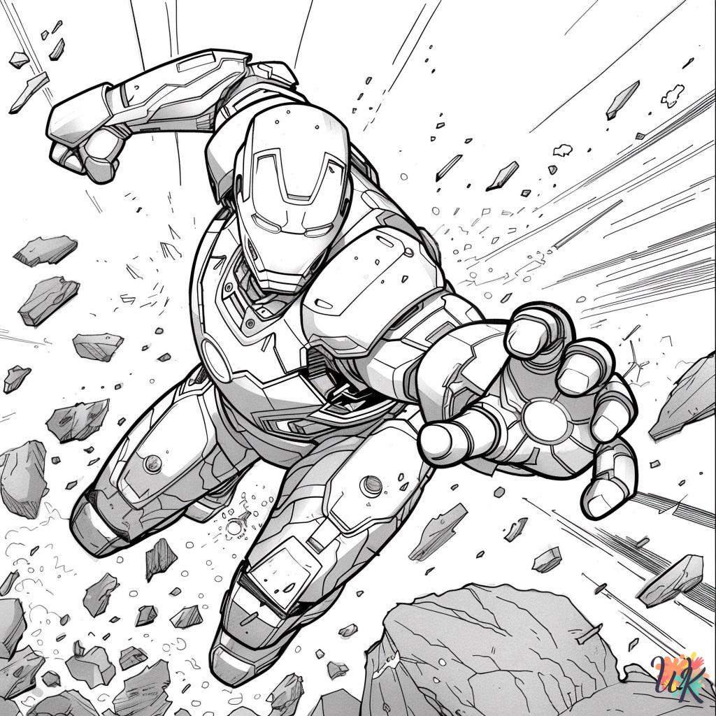 coloriage Iron Man  pour enfant de 5 ans