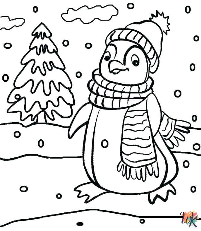 coloriage s Manchot  gratuit à imprimer