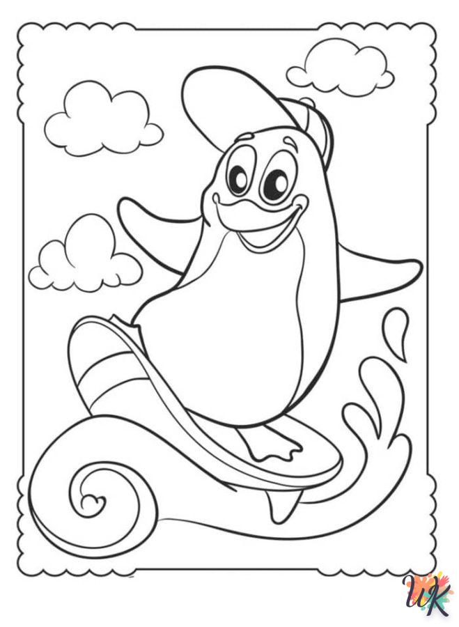 coloriage s Manchot  pour enfant à imprimer