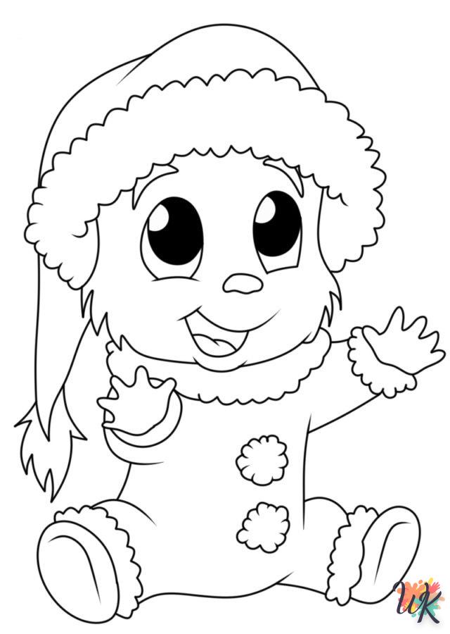 coloriage Noël Mignon  pour primaire