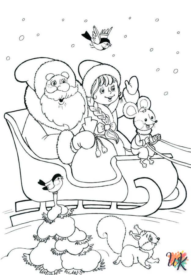 coloriage Noël Mignon  a imprimer enfant 10 ans