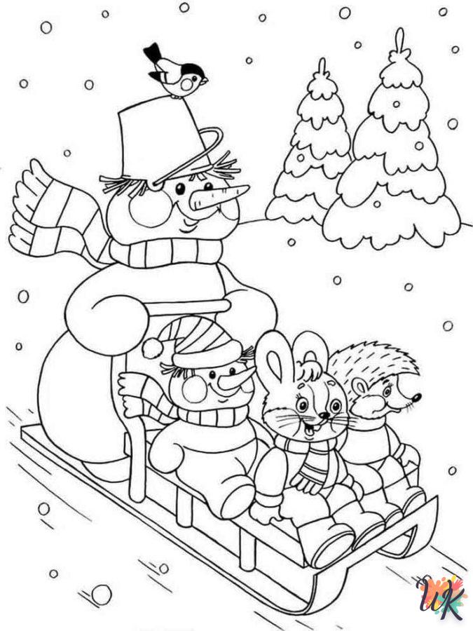 coloriage Noël Mignon  pour enfant de à imprimer 1