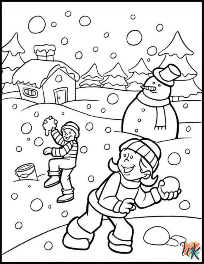 coloriage Noël Mignon  enfant 2 ans a imprimer 2