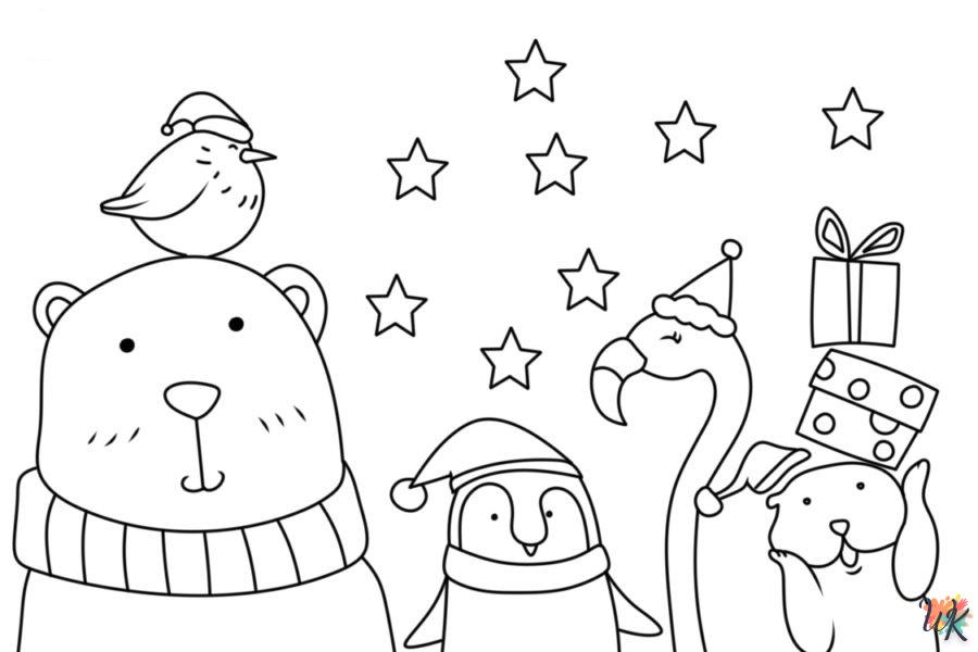 coloriage Noël Mignon  gratuit en ligne 1