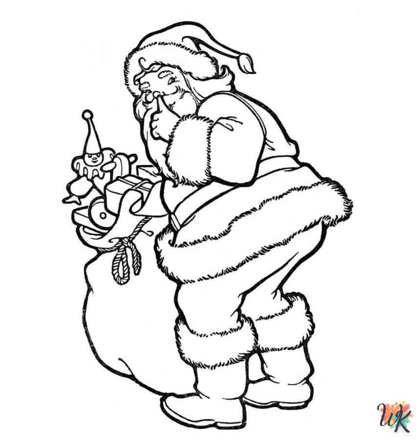 coloriage Noël Mignon  de noël gratuit à imprimer en ligne