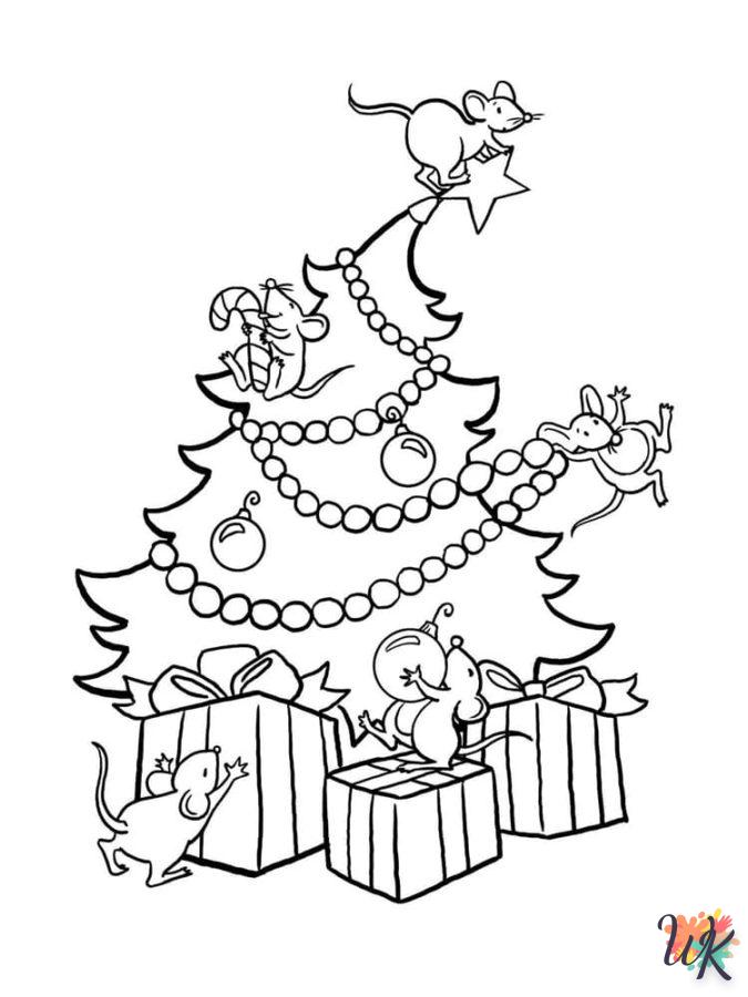 coloriage Noël Mignon  enfant à imprimer gratuit