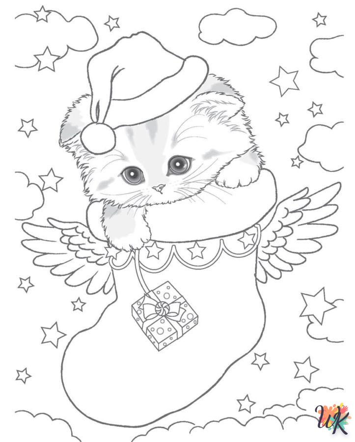 coloriage Noël Mignon  dinosaures en ligne gratuit à imprimer