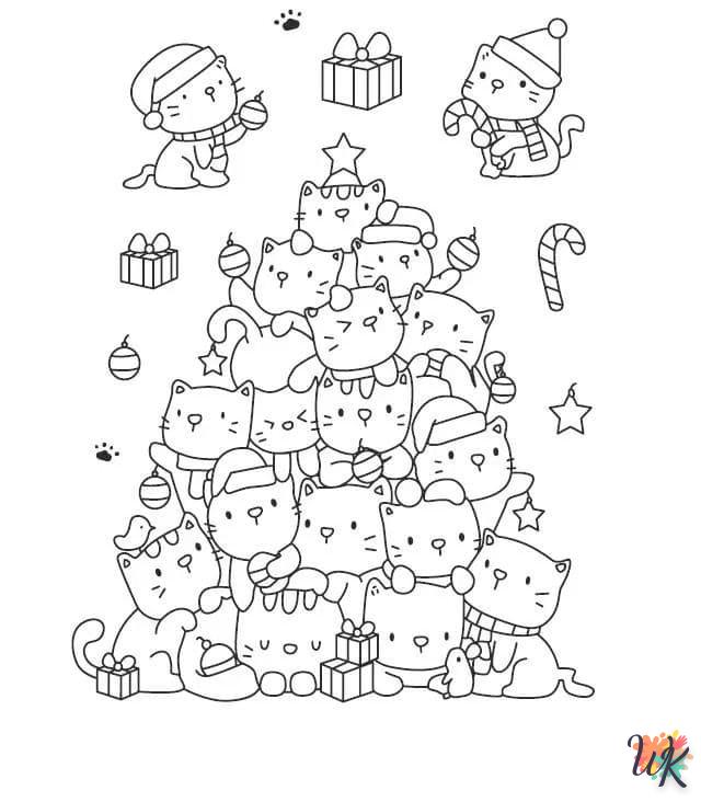 coloriage Noël Mignon  à colorier en ligne gratuit 1