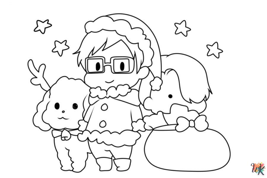 coloriage Noël Mignon  pour enfant de 10 ans