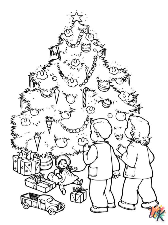 coloriage Noël Mignon  pour enfant a imprimer gratuit