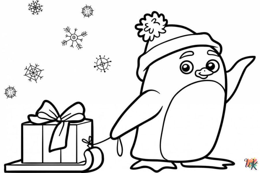 coloriage Noël Mignon  dinosaures en ligne gratuit à imprimer 1