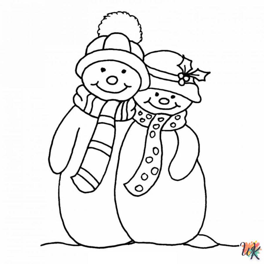 coloriage Noël Mignon  enfant à imprimer pdf