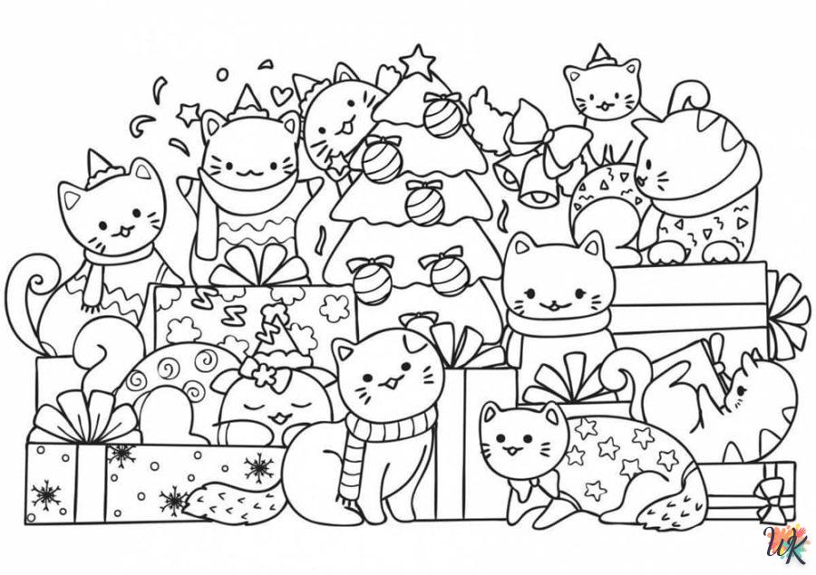 coloriage Noël Mignon  gratuit pour enfants