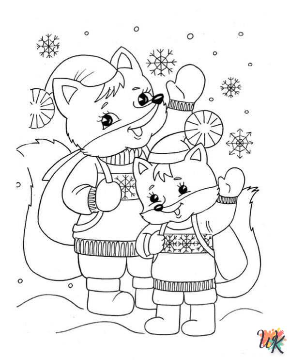 coloriage Noël Mignon  gratuit en ligne