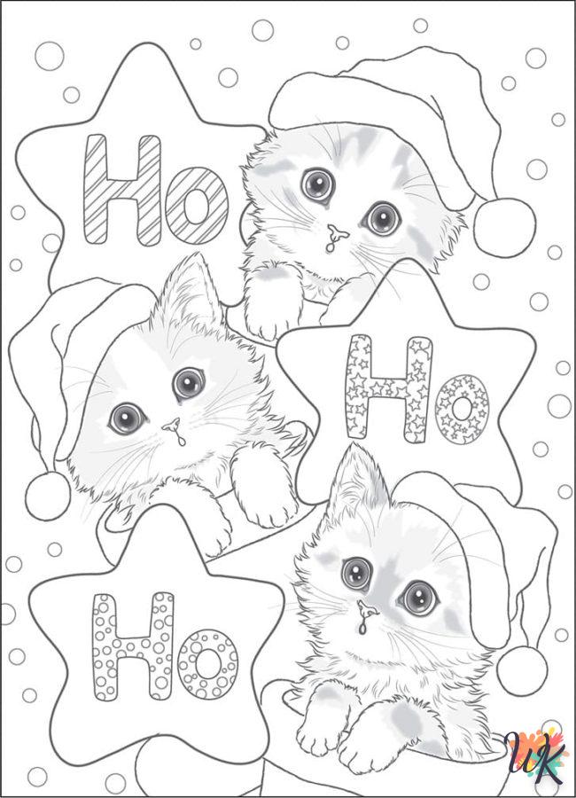 coloriage Noël Mignon  dinosaures en ligne gratuit à imprimer 2