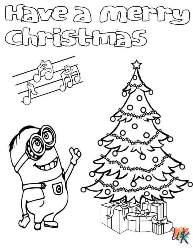 coloriage Noël des Minions  en ligne 1