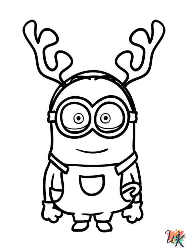 coloriage Noël des Minions  bebe animaux a imprimer gratuit 1