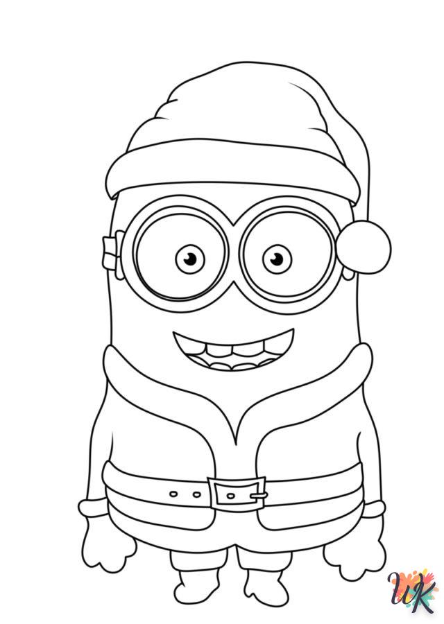 coloriage Noël des Minions  en ligne