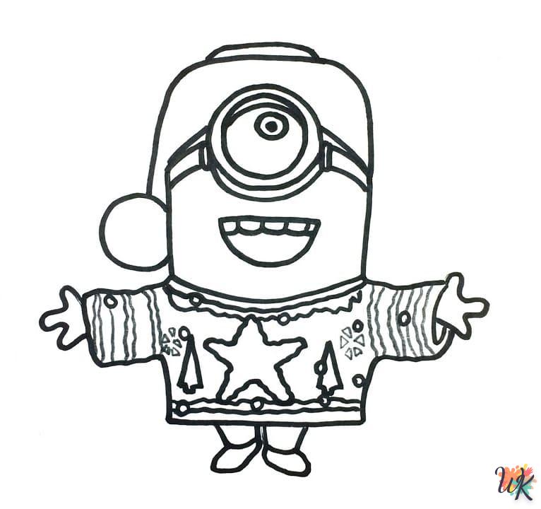 coloriage Noël des Minions  pour enfant de 2 ans 1