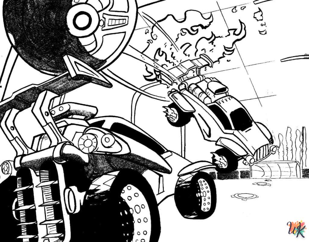 coloriage Rocket League  enfant a imprimer